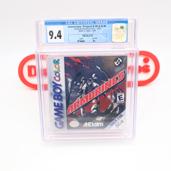 ARMORINES: PROJECT S.W.A.R.M. SWARM - CGC GRADED 9.4 A+! NEW & Factory Sealed! (Game Boy Color GBC)