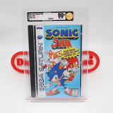 SONIC THE HEDGEHOG: SONIC JAM - VGA GRADED 90+ NM+/MINT GOLD! NEW & Factory Sealed! (Sega Saturn)