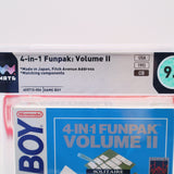 4-IN-1 FUNPAK: VOLUME II 2 - WATA GRADED 9.4 CIB! (Game Boy Original)