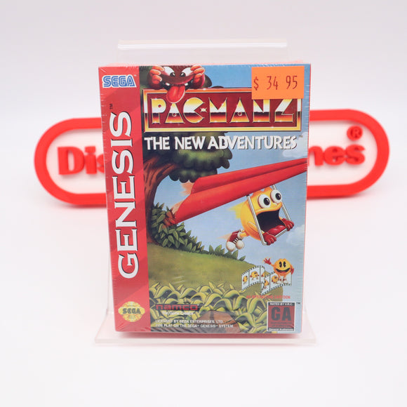 PAC-MAN 2: THE NEW ADVENTURES - NEW & Factory Sealed with Authentic V-Overlap Seam! (Sega Genesis)