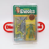 DULOK SCOUT - 6 BACK W/ COIN - NEW Authentic & Factory Sealed! + STAR CASE! (MOC 1985 Vintage Star Wars EWOKS Figure)