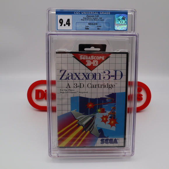ZAXXON 3-D / 3D - CGC GRADED 9.4 A++! NEW & Factory Sealed! (SMS Sega Master System)