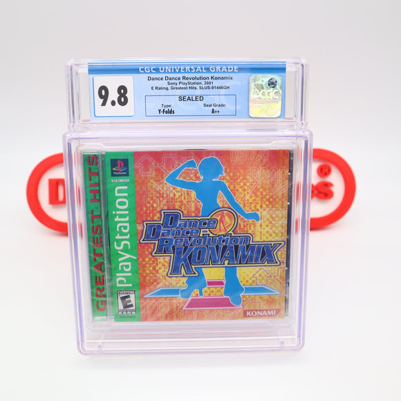 DANCE DANCE REVOLUTION KONAMIX - CGC GRADED 9.8 A++! NEW & Factory Sealed! (PS1 PlayStation 1)