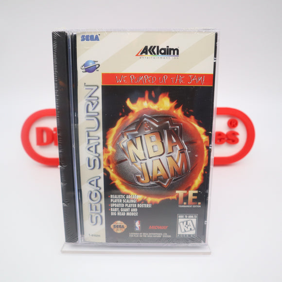 NBA JAM T. E. TOURNAMENT EDITION - NEW & Factory Sealed with Authentic 3-Sided Seam! (Sega Saturn)