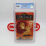 THE LION KING II 2: SIMBA'S PRIDE - CGC GRADED 9.0 A+! NEW & Factory Sealed with Authentic H-Overlap Seam! (VHS)