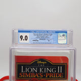 THE LION KING II 2: SIMBA'S PRIDE - CGC GRADED 9.0 A+! NEW & Factory Sealed with Authentic H-Overlap Seam! (VHS)