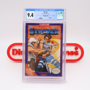 STRIDER - CGC GRADED 9.4 A+! NEW & Factory Sealed with Authentic H-Seam! (NES Nintendo)
