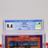 STRIDER - CGC GRADED 9.4 A+! NEW & Factory Sealed with Authentic H-Seam! (NES Nintendo)