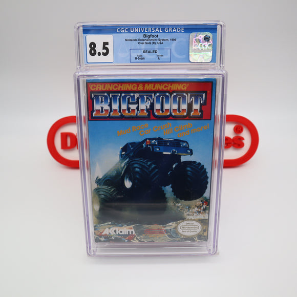 BIGFOOT / BIG FOOT - CGC GRADED 8.5 A! NEW & Factory Sealed with Authentic H-Seam! (NES Nintendo)