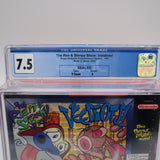 THE REN & STIMPY SHOW: VEEDIOTS! CGC GRADED 7.5 A! NEW & Factory Sealed! (SNES Super Nintendo)