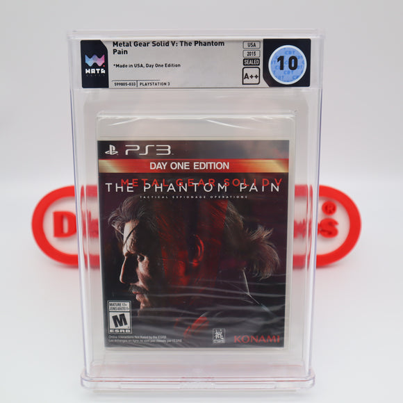 METAL GEAR SOLID V: THE PHANTOM PAIN (DAY ONE EDITION) - PERFECT WATA GRADED 10 A++! NEW & Factory Sealed! (PS3 PlayStation 3)