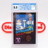 GYROMITE - BLACK BOX, ROUND SOQ, 5 SCREW, UNPUNCHED HANGTAB - WATA GRADED 8.0 CIB! (NES Nintendo)