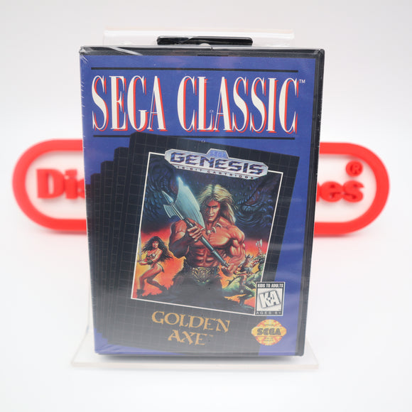 GOLDEN AXE - NEW & Factory Sealed with Authentic V-Overlap Seam! (Sega Genesis)