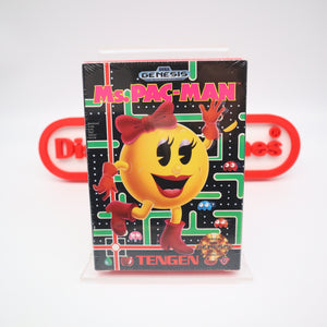 MS. PAC-MAN / MRS. PACMAN - NEW & Factory Sealed with Authentic V-Overlap Seam! (Sega Genesis)