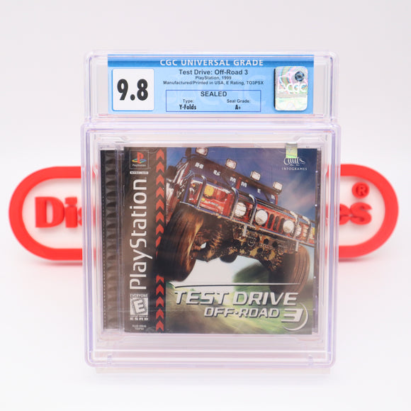 TEST DRIVE OFF-ROAD 3 - CGC GRADED 9.8 A+! NEW & Factory Sealed! (PS1 PlayStation 1) POP 1!