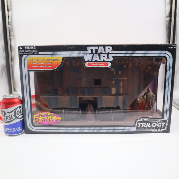 STAR WARS THE ORIGINAL TRILOGY COLLECTION: SANDCRAWLER + 2 FIGURES - PREVIEWS EXCLUSIVE - NEW Authentic & Factory Sealed!