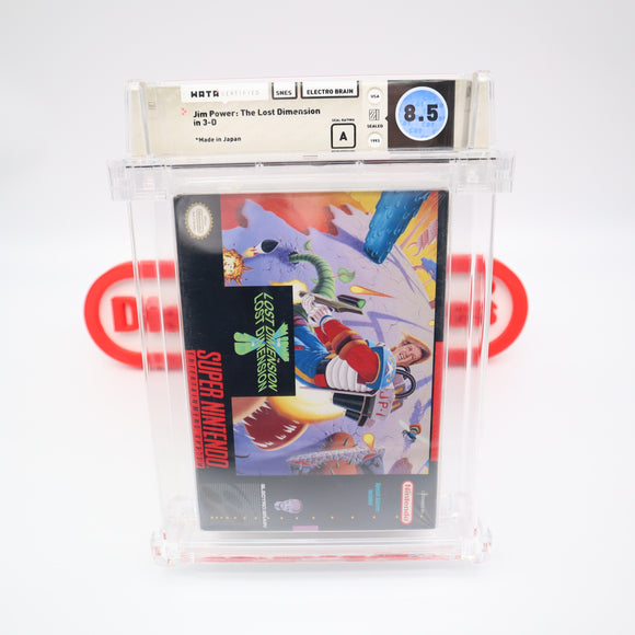 JIM POWER: THE LOST DIMENSION IN 3-D 3D - WATA GRADED 8.5 A! NEW & Factory Sealed! (SNES Super Nintendo)