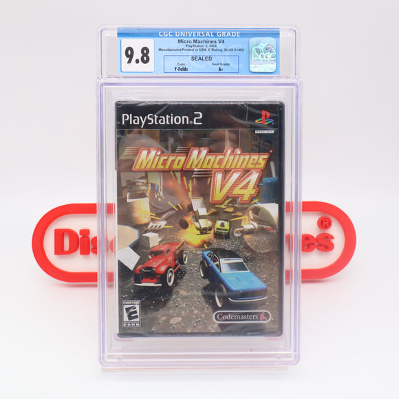 MICRO MACHINES V4 - CGC GRADED 9.8 A+! NEW & Factory Sealed! (PS2 PlayStation 2)