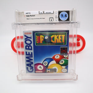 SIDE POCKET POOL / BILLIARDS - WATA GRADED 7.5 A! NEW & Factory Sealed with Authentic H-Seam! (Game Boy Original)