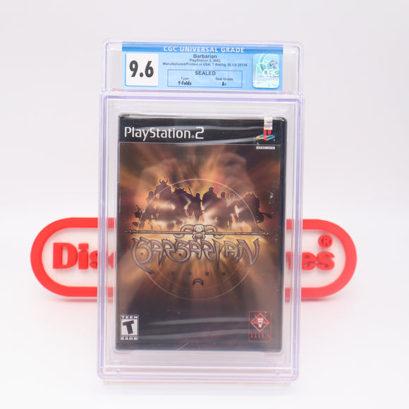 BARBARIAN - CGC GRADED 9.6 A+! NEW & Factory Sealed! (PS2 PlayStation 2)