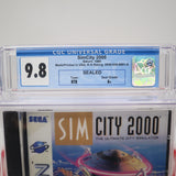 SIM CITY / SIMCITY 2000 - CGC GRADED 9.8 A+! NEW & Factory Sealed! (Sega Saturn)