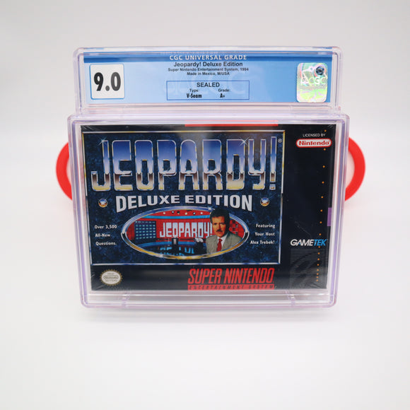 JEOPARDY! DELUXE EDITION - CGC GRADED 9.0 A+! NEW & Factory Sealed! (SNES Super Nintendo)