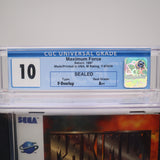 MAXIMUM FORCE - HIGHEST/PERFECT GRADED CGC 10 A++! NEW & Factory Sealed! (Sega Saturn)