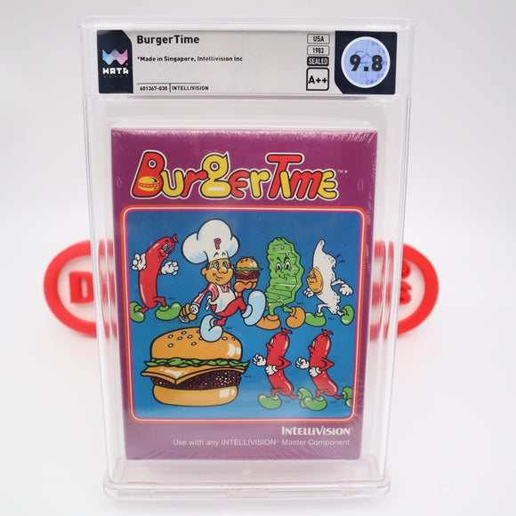 BURGERTIME / BURGER TIME - WATA GRADED 9.8 A++! NEW & Factory Sealed! (Intellivision)