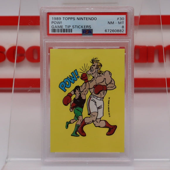 #30 POW! PUNCH OUT! - GRADED PSA 8 TRADING CARD - 1989 TOPPS NINTENDO GAME PACKS