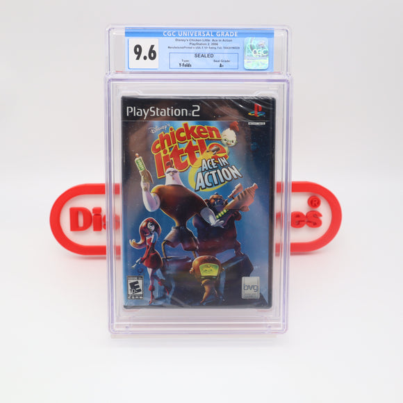 DISNEY'S CHICKEN LITTLE: ACE IN ACTION - CGC GRADED 9.6 A+! NEW & Factory Sealed! (PS2 PlayStation 2)