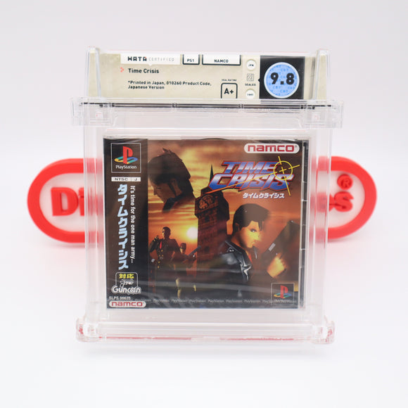 TIME CRISIS (JAPANESE VERSION!) - WATA GRADED 9.8 A+! NEW & Factory Sealed! (PS1 PlayStation 1)
