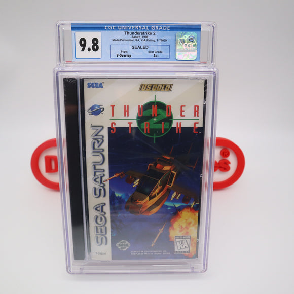 THUNDERSTRIKE 2 / THUNDER STRIKE II - CGC GRADED 9.8 A++! NEW & Factory Sealed! (Sega Saturn)