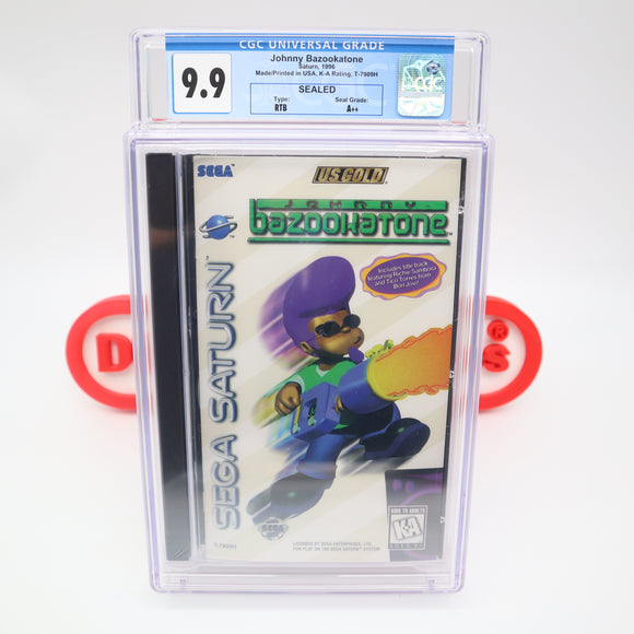 JOHNNY BAZOOKATONE - CGC GRADED 9.9 A++! NEW & Factory Sealed! (Sega Saturn)