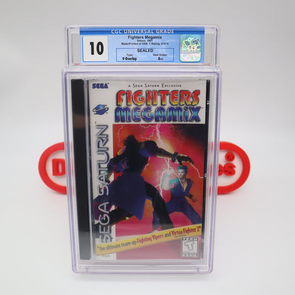 FIGHTERS MEGAMIX - HIGHEST/PERFECT GRADED CGC 10 A++! NEW & Factory Sealed! (Sega Saturn)