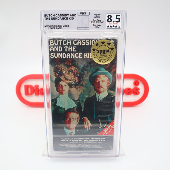 BUTCH CASSIDY AND THE SUNDANCE KID - REWIND GRADED 8.5 & 4-STAR SEAL! NEW & Factory Sealed with Authentic H-Overlap Seam! (VHS)