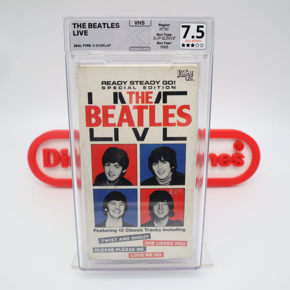 THE BEATLES: LIVE SPECIAL EDITION - REWIND GRADED 7.5 & 3-STAR SEAL! NEW & Factory Sealed with Authentic H-Overlap Seam! (VHS)