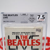 THE BEATLES: LIVE SPECIAL EDITION - REWIND GRADED 7.5 & 3-STAR SEAL! NEW & Factory Sealed with Authentic H-Overlap Seam! (VHS)