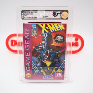 X-MEN / XMEN with 5 FLEER CARDS BUNDLE! VGA GRADED 85+ NM+ GOLD! NEW & Factory Sealed! (Sega Game Gear / GameGear)