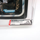 IMPERIAL COMMANDER - AFA GRADED 75 EX+/NM 48 BACK! NEW Authentic & Factory Sealed! (MOC Vintage Star Wars Figure)