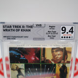STAR TREK II 2: THE WRATH OF KHAN - REWIND GRADED 9.4 & 4-STAR SEAL! NEW & Factory Sealed with Authentic V-Overlap Seam! (VHS)