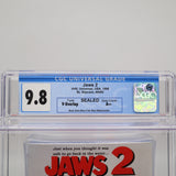 JAWS 2 II - CGC GRADED 9.8 A++! NEW & Factory Sealed with Authentic V-Overlap Seam! (VHS)