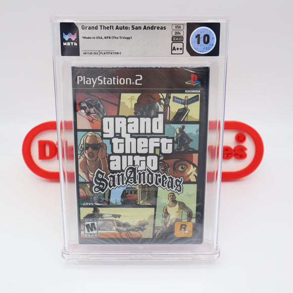 GRAND THEFT AUTO: SAN ANDREAS - PERFECT GRADED WATA 10 A++! NEW & Factory Sealed! (PS2 PlayStation 2)