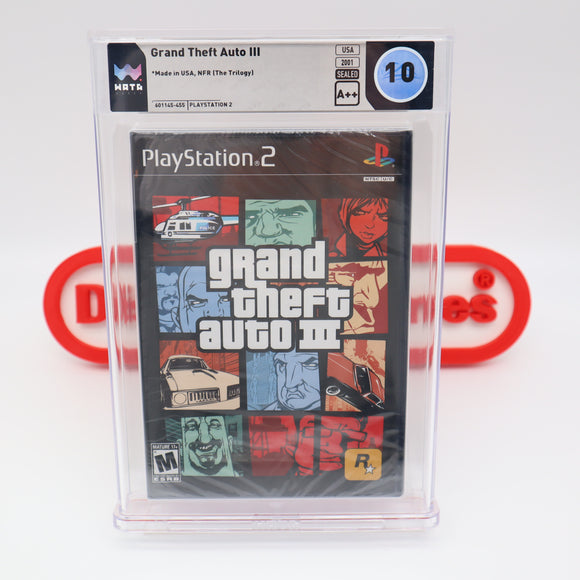 GRAND THEFT AUTO III 3 - PERFECT GRADED WATA 10 A++! NEW & Factory Sealed! (PS2 PlayStation 2)