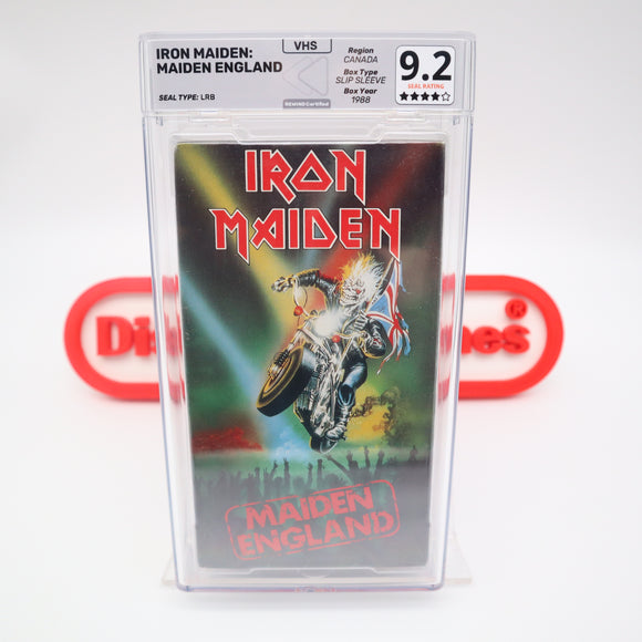 IRON MAIDEN: MAIDEN ENGLAND - REWIND GRADED 9.2 & 4-STAR SEAL! NEW & Factory Sealed with Authentic LRB Seam! (VHS)