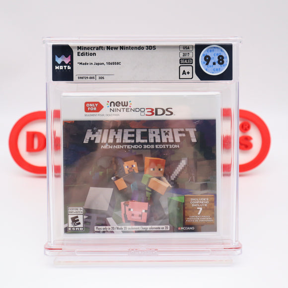 MINECRAFT 3DS EDITION - WATA GRADED 9.8 A+! NEW & Factory Sealed! (Nintendo 3DS)