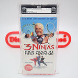 3 NINJAS: HIGH NOON AT MEGA MOUNTAIN w/ HULK HOGAN! RARE PROMO SCREENER! IGS GRADED 7.5 BOX & 8.5 SEAL! NEW & Factory Sealed with Authentic V-Overlap Seam! (VHS)