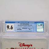 DISNEY MASTERPIECE COLLECTION: 101 DALMATIANS - CGC GRADED 9.6 A++! NEW & Factory Sealed with Authentic H-Overlap Seam! (VHS)