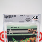 DAVID BOWIE: VIDEO 45 - REWIND GRADED 8.0 & 4-STAR SEAL! NEW & Factory Sealed with Authentic V-Overlap Seam! (VHS)