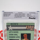 DAVID BOWIE: VIDEO 45 - REWIND GRADED 8.0 & 4-STAR SEAL! NEW & Factory Sealed with Authentic V-Overlap Seam! (VHS)