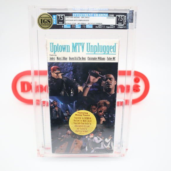 UPTOWN MTV UNPLUGGED - IGS GRADED 7.5 BOX & 7.5 SEAL! NEW & Factory Sealed with Authentic H-Overlap Seam! (VHS)